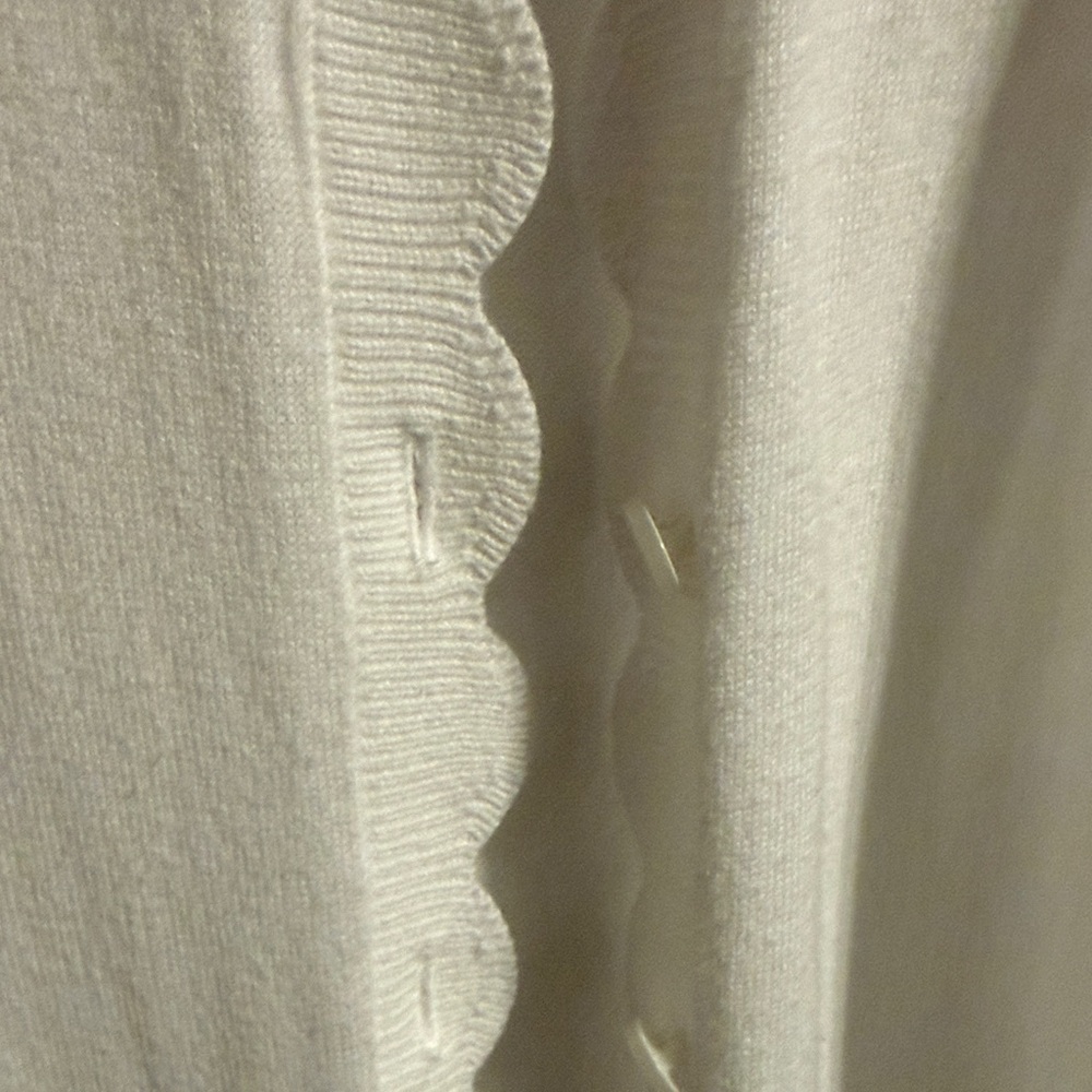 Talbots Cream Button-Front Cardigan - Picture 3 of 4